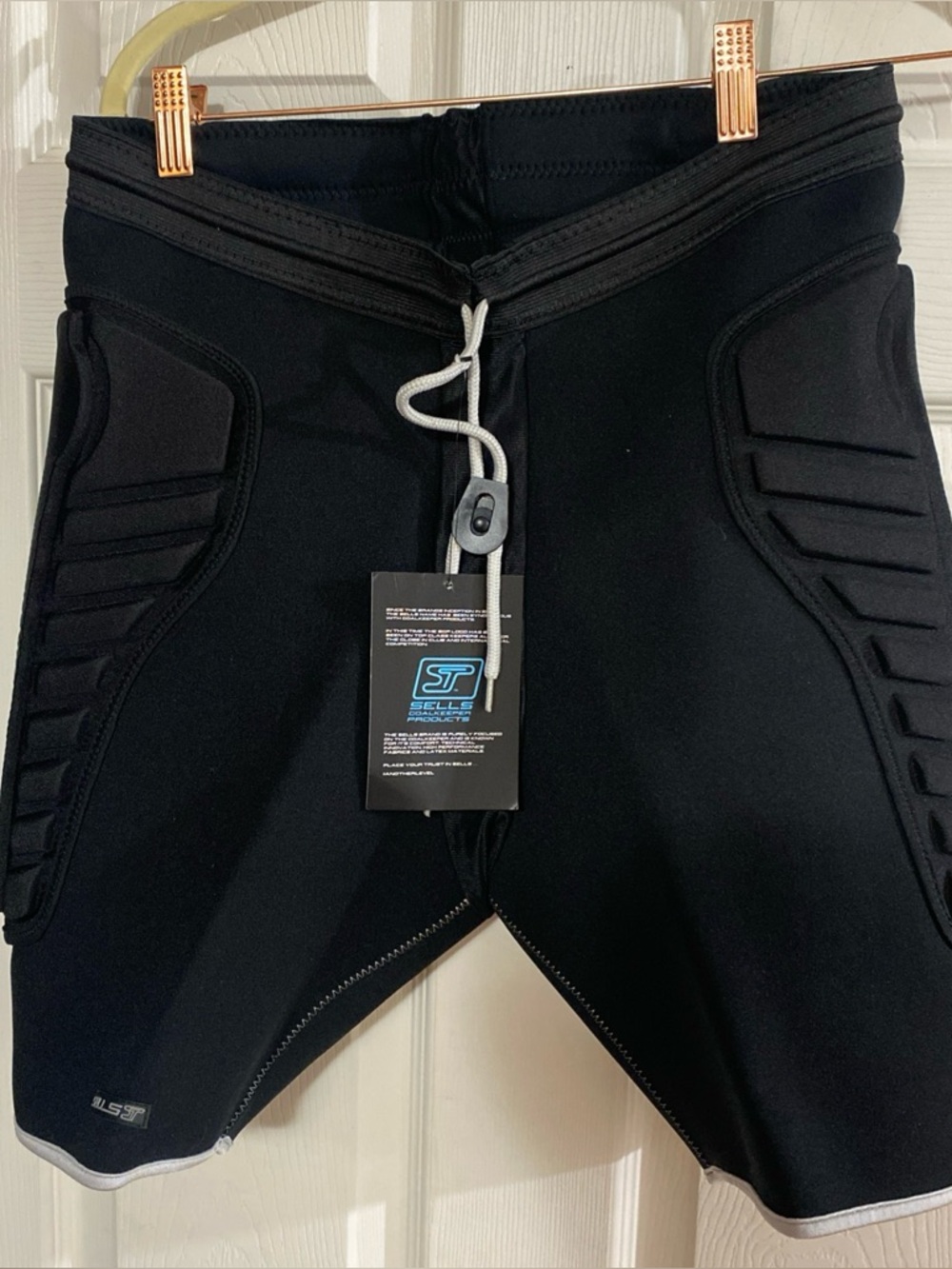 Sells ST Goalkeeper Padded Shorts XL Black Soccer Compression NWT
